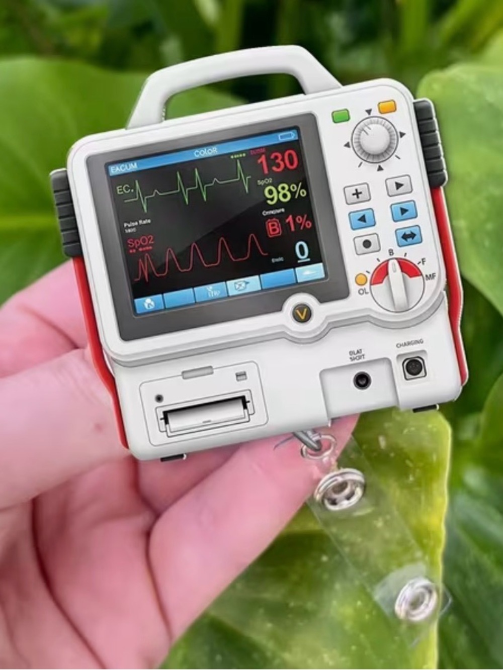 Portable Medical Monitor ID Badge Reel RN Cardiac Tech ICU CNP Hospital ID Badge